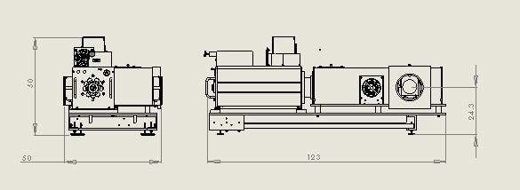 Dimensions SS0.5K-1.6K Fully Reflective Solar Simulators