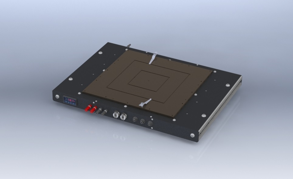 (SCC-12-L) 30 × 30 cm (12" × 12") Solar Cell Chuck, Liquid Cooled, Vacuum Ready